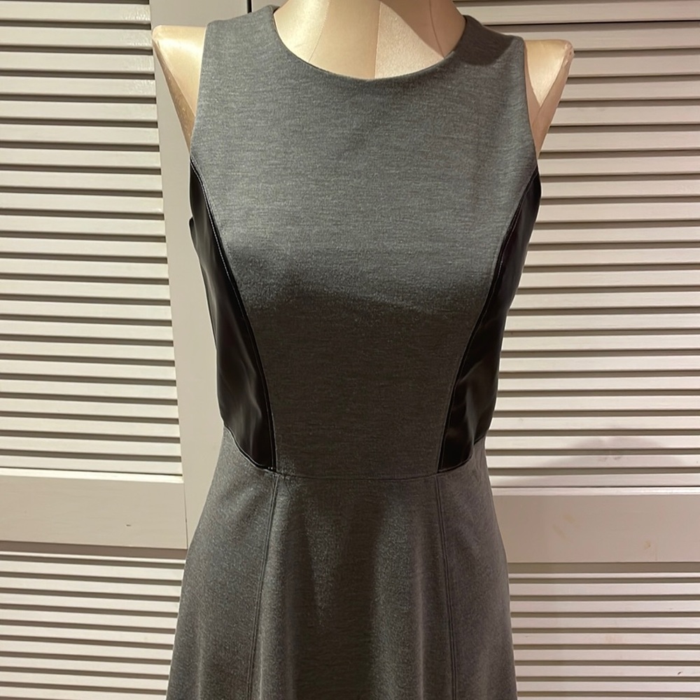 Faux leather dress
